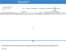 Tablet Screenshot of guenther-rechtsanwalt.de